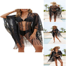 Spitzen kimono strandponcho - kimono,
