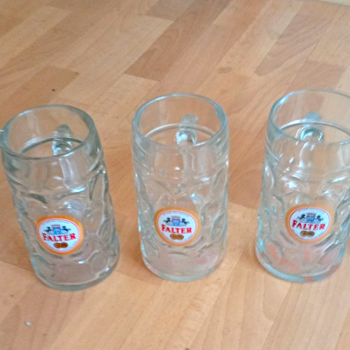 Falter glas bierkrug mit - falter,