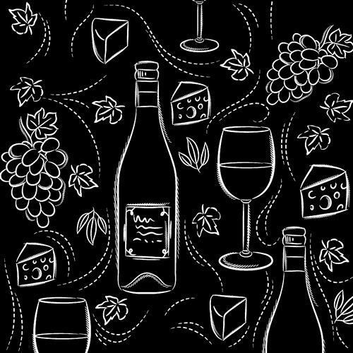 Servietten wine and cheese - wine,