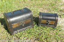 2er Set Truhe Holzbox Koffer