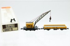 Z Märklin mini-club 8667 DB Kranwagen Set Güterwagen DC OVP N108