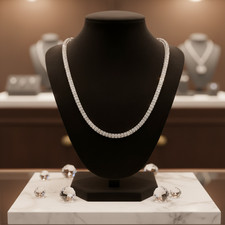 Unisex  Zirkonia Halskette