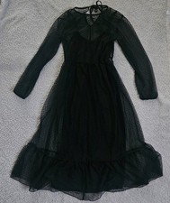 Zara Maxi Mesh Dress Black S