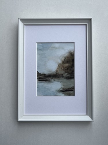Original aquarellmalerei meer - original,
