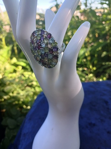 Multi edelstein ring 20ctw - multi, 11,20ctw