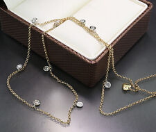 Brillant Kette / Collier  9 Diamanten 750er Gold Bi-Color Wert 2.380 EURO Neu
