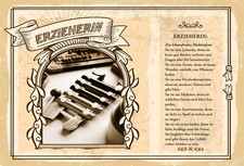 Holzschild 18x12 Erzieherin