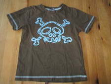 T-Shirt kurzarm Größe 104 H&M Totenkopf Aufdruck Pirat