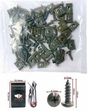 40tlg Blechmutter  Schrauben Karosserie Kotflügel für Audi Seat Skoda Porsche VW