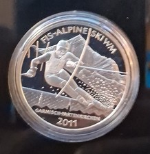 10 Euro Silber 2010, Deutschland, Ski Weltmeisterschaften 2011 in Garmisch-P.