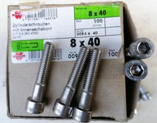 10 x Zylinderschrauben M8 x 40