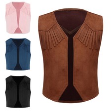 DE Kinder Jungen Cowboy Karnevals Kostüm Western Weste Top Halloween Verkleidung