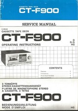 PIONEER CT-F900 SEVICE MANUAL +Bedienungsanleitung+OperatingInstruction+KlangBil