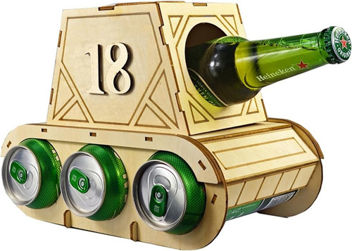 Lustiger bierträger holz - lustiger,