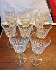 Weingläser  Glas, Crystal d'Arques, Villeneuve, Bleikristall, Weißweingläser 12x