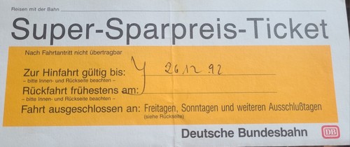 Deutsche bundesbahn jahr 1993 - bundesbahn,