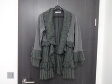 Strickjacke Mantel grau Spitze