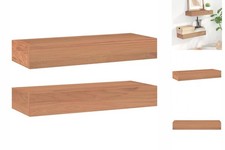Wandregale 2 Stk. 40x15x6 Cm Massivholz Teak B-Ware