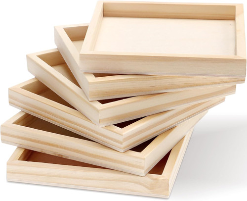 Holztabletts quadratisch - holztabletts,