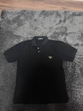 PRADA Polo T Shirt Schwarz Gr