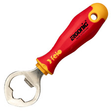 FELO Flaschenöffner Kapselheber mit 3K ERGONIC Griff als Geschenk für Elektriker