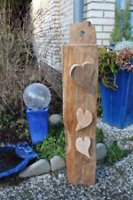 Gartendeko- Rustikal aus FW-Balken Eiche mit 3   Einweihung-Geschenk-Upcycling,