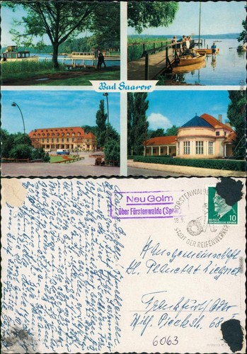Ansichtskarte bad saarow - ansichtskarte,