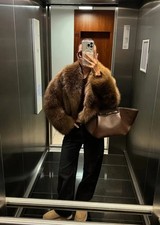 Damen Kunstfellmantel Winter