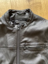 Drykorn Lederjacke Herren Gr. 48 schwarz 