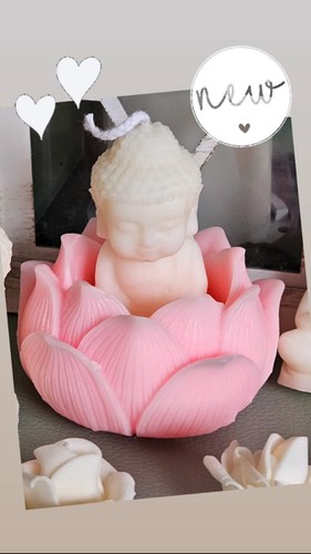 Kerzen set buddha lotus - set,