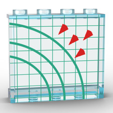 LEGO® Panel 1x4x3 Custom Print: Taktischer Bildschirm #1 für Star Wars MOC