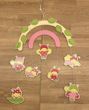 Mobile MARIENKÄFER Holzmobile Käfer Kindermobile Holz pink rosa Maikäfer 