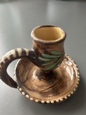 Kerzenständer Kerzenhalter Keramik braun, Soufflenheim Elsass, reine Handarbeit