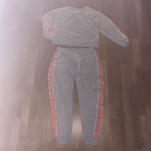 Jogging anzug grau orange m - anzug,