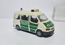 RIETZE 1/87 H0 PKW BUS BULLI FORD TRANSIT POLIZEI MANSCHAFTSWAGEN GRÜN WEISS OVP