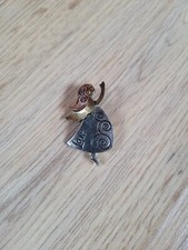 Brosche silber bronze Frau