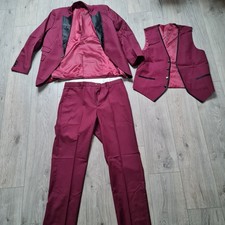Herren anzug teilig weinrot - herren, 4-teilig