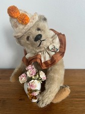 ANTIKER STEIFF 20er JAHRE CLOWN TEDDYBÄR FF KNOPF AM OHR