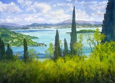 " Landschaft mit Zypressen"