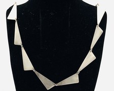 925/ Sterlingsilber Collier, Handarbeit, 50 cm lang, 3 - 10 mm breit.