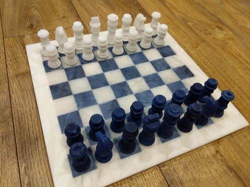 Schachbrett set marmor - schachbrett-set,