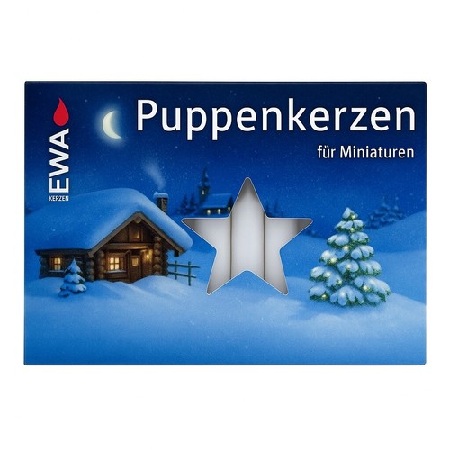 Puppenkerzen weiß stk - weiß, 40