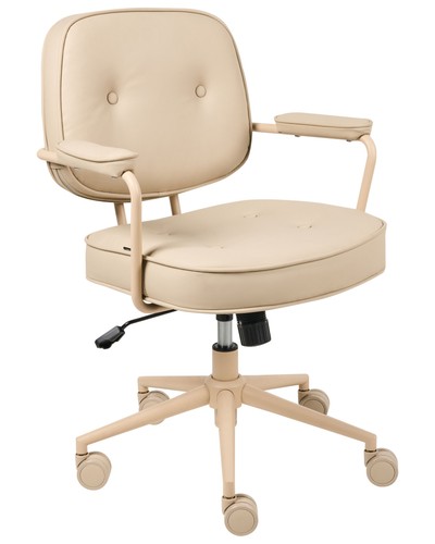 Bürostuhl kunstleder beige - kunstleder,