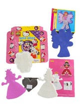 5x Bügelperlen Platten- Vorlagen, Prinzessin, Herz, Elfe, Hello Kitty