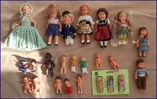 24 Püppchen Puppe  Gummi für