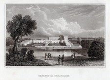 Versailles: Chateau de Versailles. Originaler Stahlstich um 1850