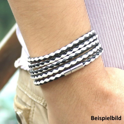 Armband leder schwarz - armband,