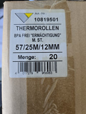 20 Thermorollen 57mm / 25m / 12mm Kartenterminal Kasse BPA frei 57x52x12