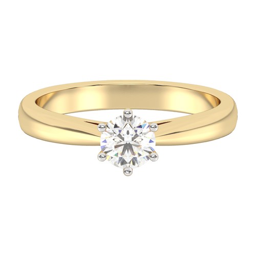 Diam addict ring 585 - addict, gelb
