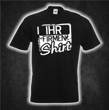 Firmen T-shirt schwarz NEU mit Druck Aufdruck Motiv Logo Arbeit Firma bedruckt